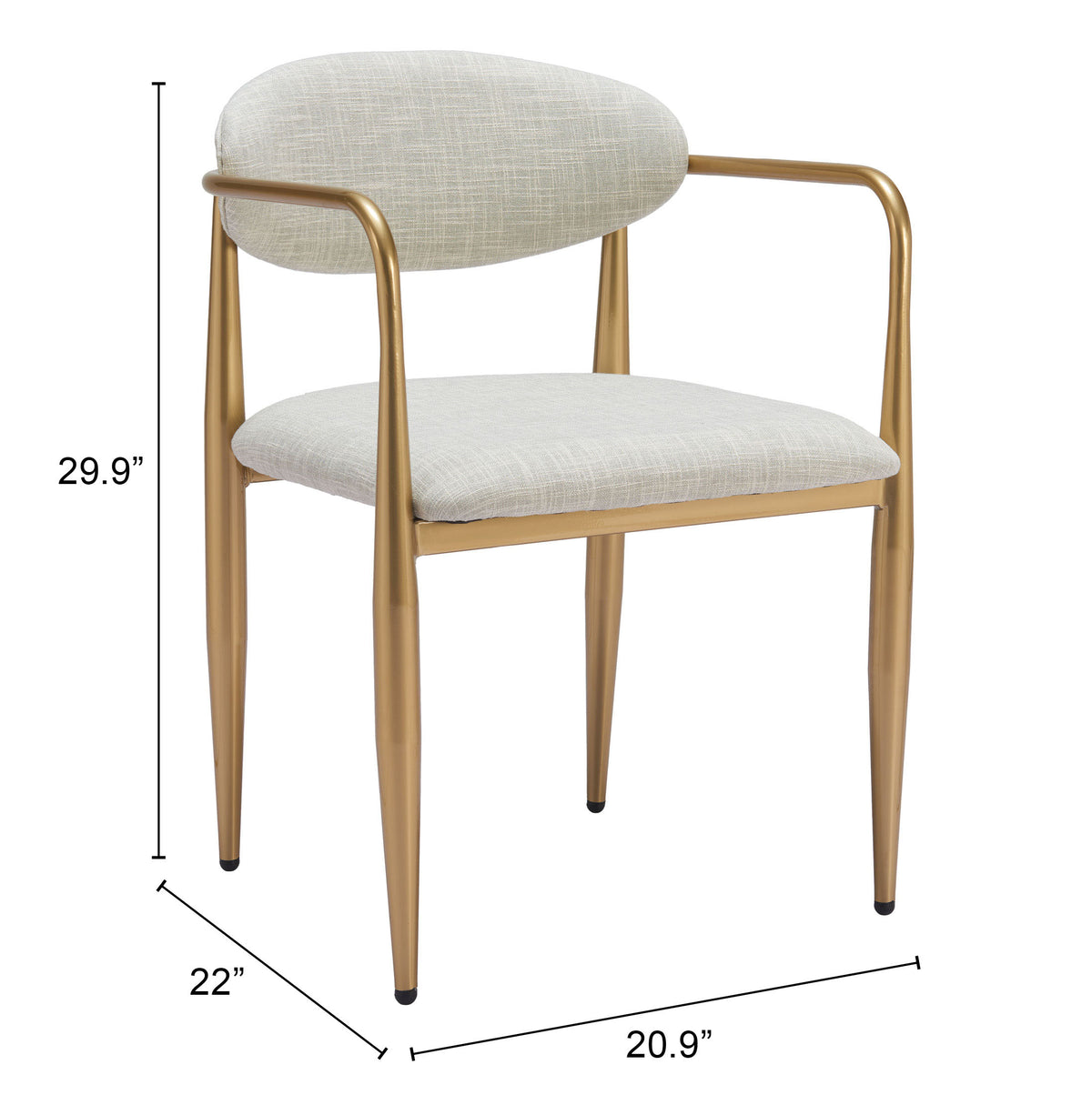 Zens Dining Chair (Set of 2) in Quill Gray