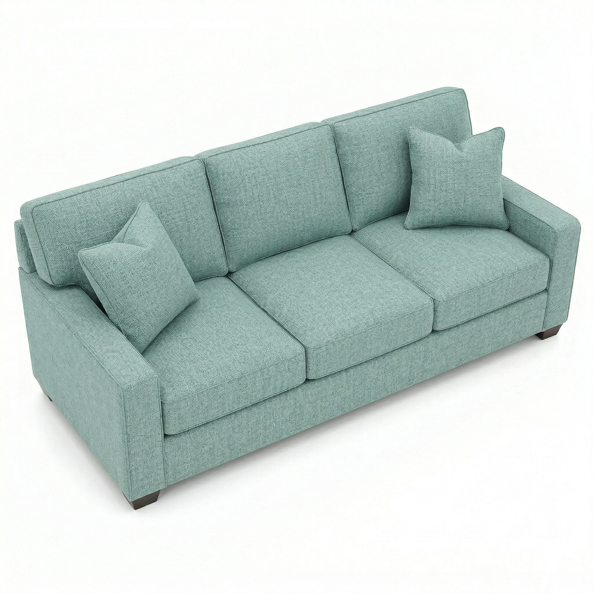 Clifford 2-Arm Sofa – Handcrafted in the USA, Custom Fabric Options - Leslie Robins Egg - Fabric (5)