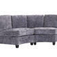 Sorrel Curved Modular Sectional Sofa – Chenille, 4 Colors - Gray (10)
