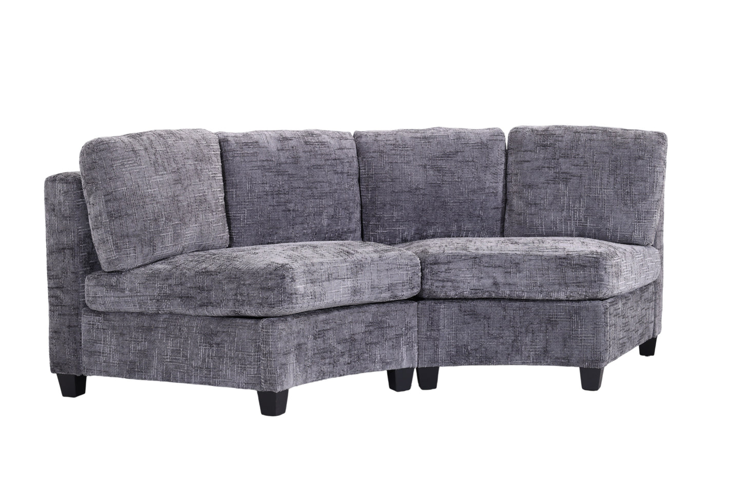 Sorrel Curved Modular Sectional Sofa – Chenille, 4 Colors - Gray (10)