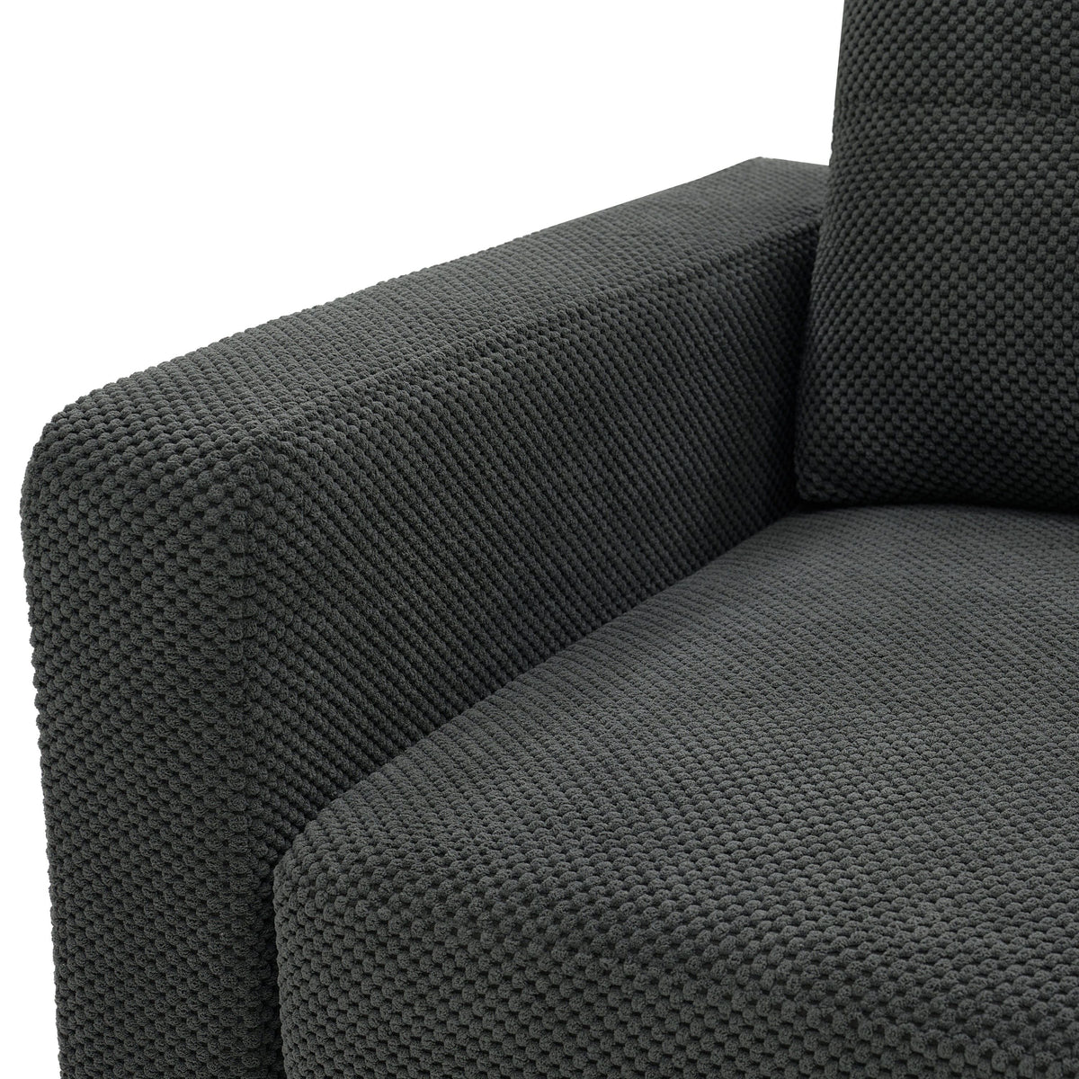 Priya Loveseat Dark Grey Nubby