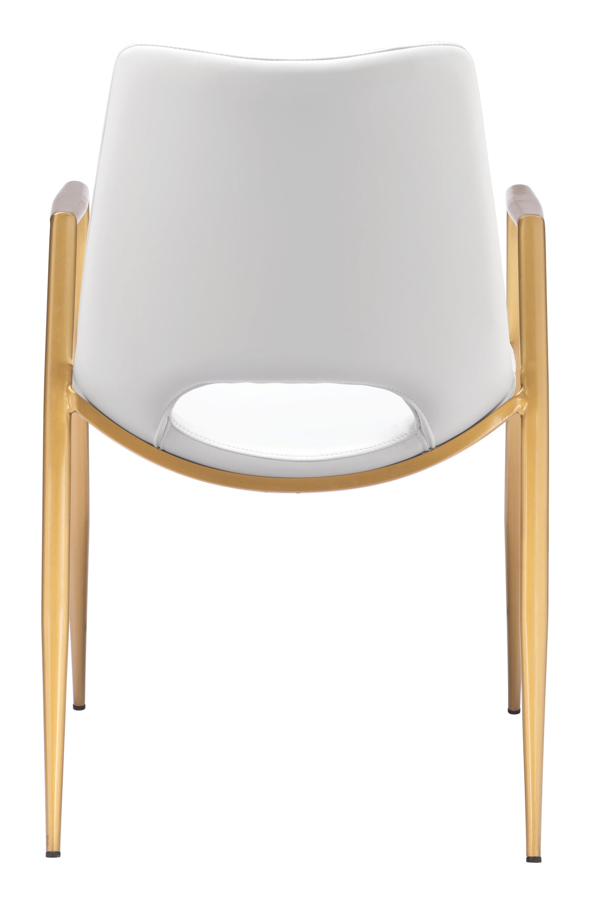 Desi Dining Chair (Set of 2) in White & Gold