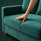 Damon American-Made Sofa – 92" Custom-Fabric Sofa - Velvet Antique Kelly Green - Velvet (11)