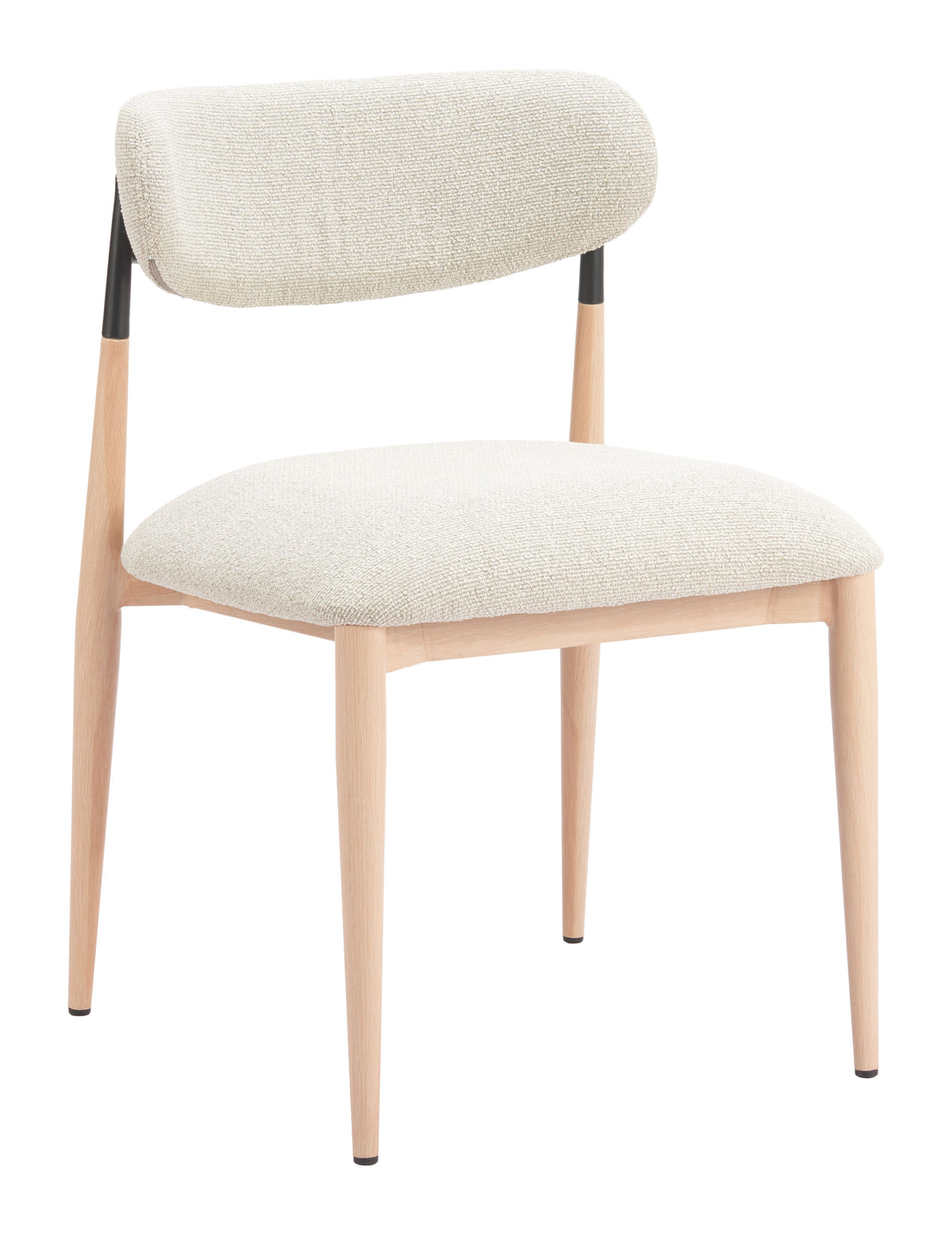 Equinox Oyster Gray & Natural Armless Dining Chair (Set of 2)