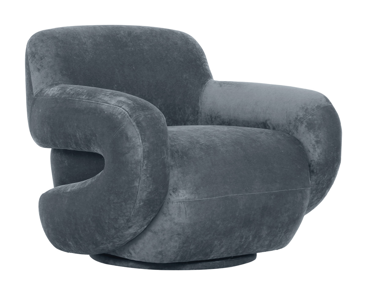 Boble Storm Gray Swivel Chair
