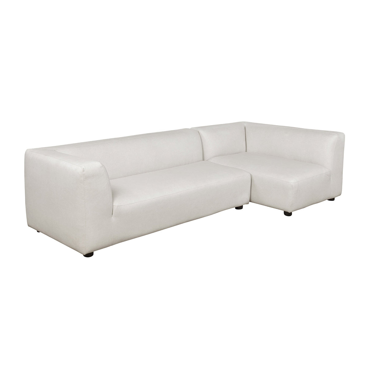 Lukas 2-piece sectional with right-facing chaise in cream