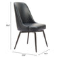 Keppel Swivel Dining Chair (Set of 2) in Black