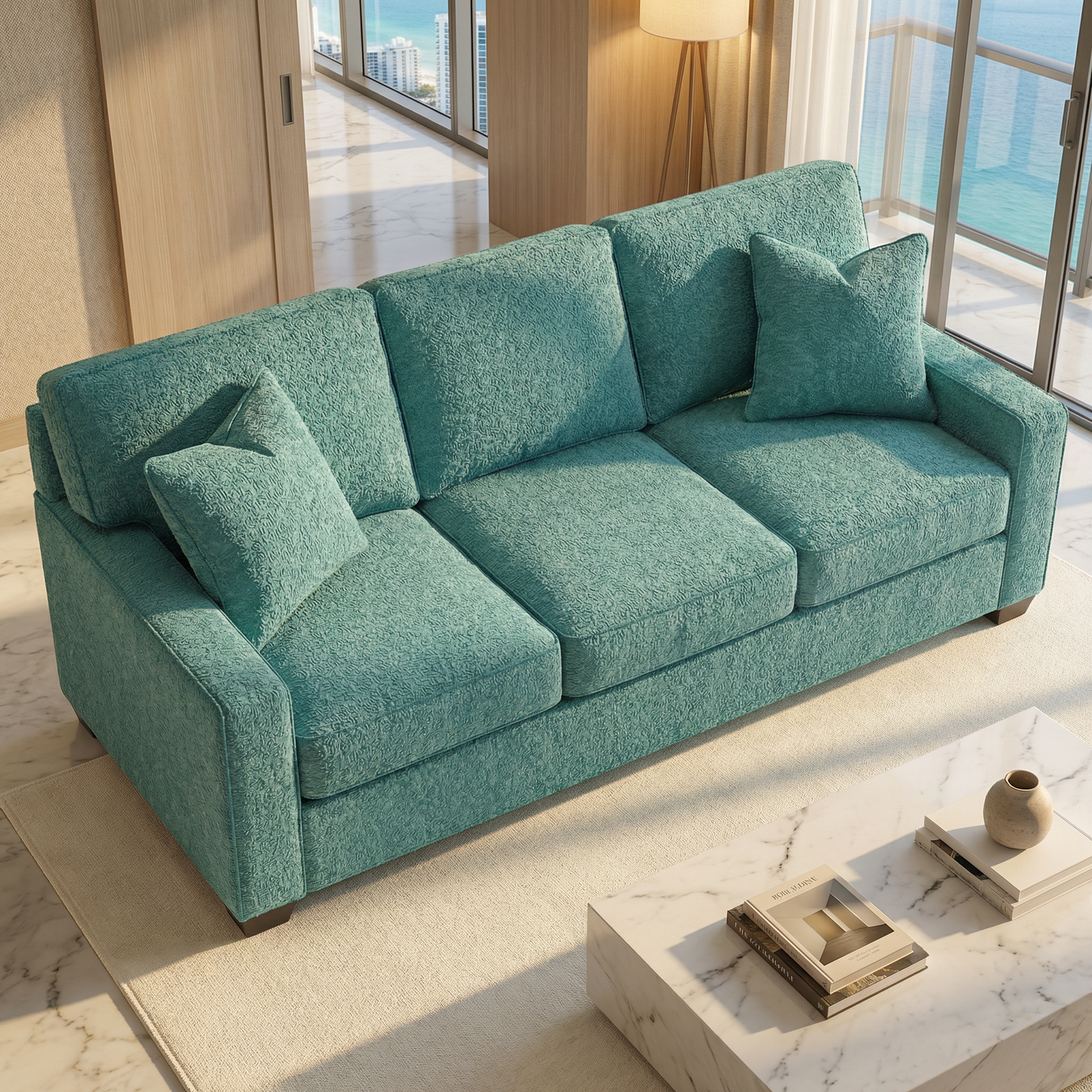 Clifford 2-Arm Sofa – Handcrafted in the USA, Custom Fabric Options - Leslie Peacock - Fabric (3)