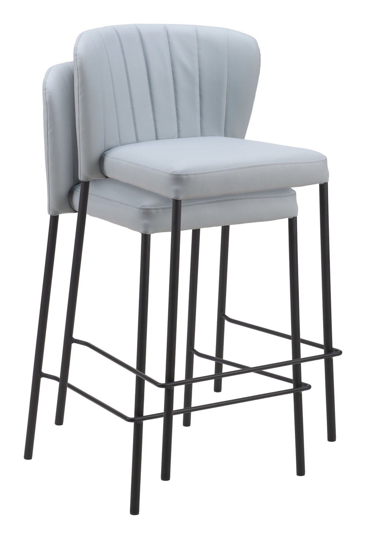 Linz Counter Stool (Set of 2) in Gray