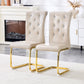 Kinsey Beige, Gold Legs, Set of 4