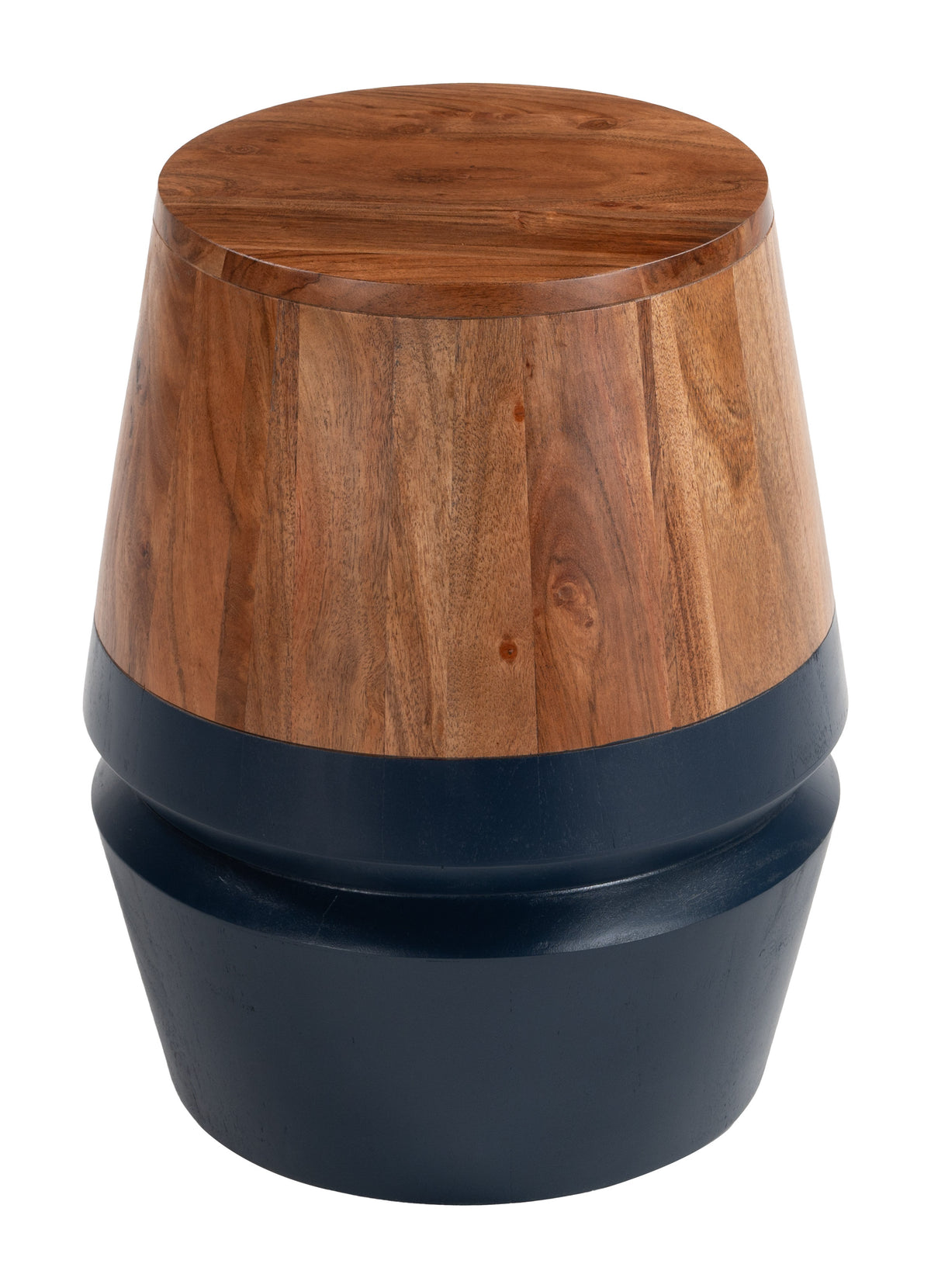 Tornos Side Table in Walnut & Deep Blue