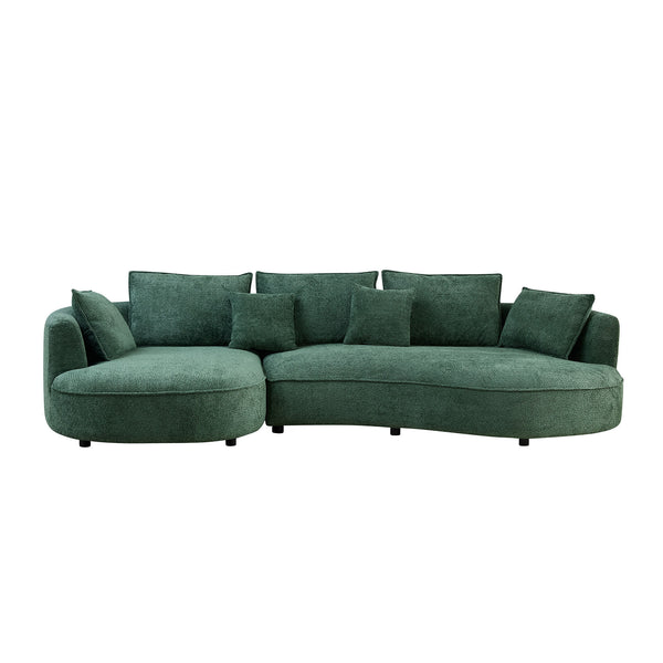 Ilford Green Boucle Modular Sectional – 124.8