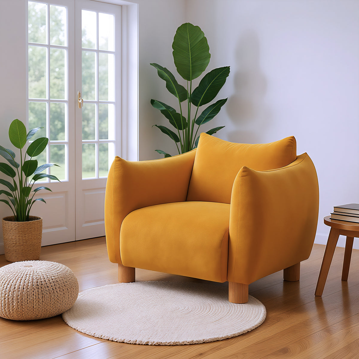 Meia Mustard Accent Chair