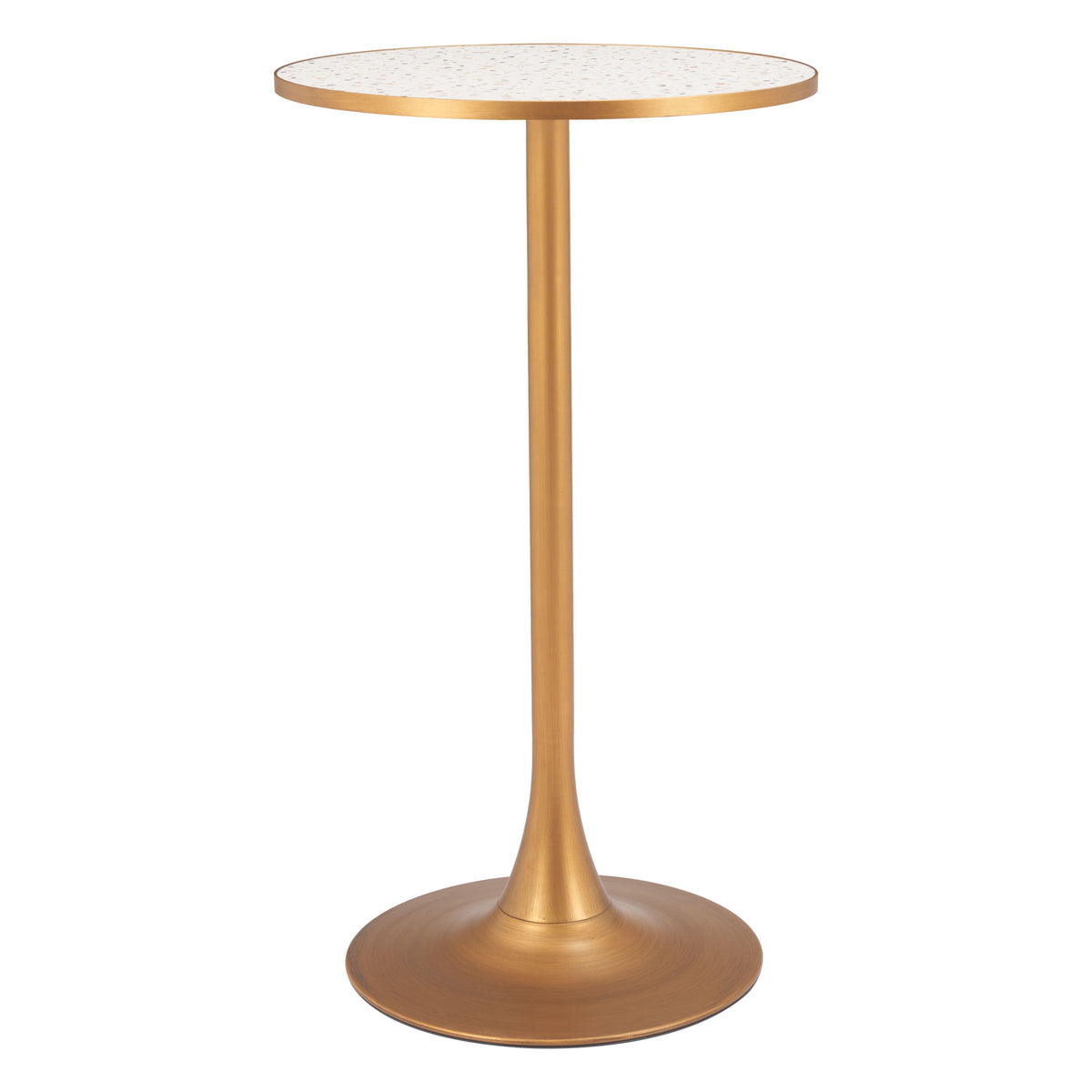 Bite Bar Table in Beige & Gold