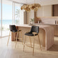 Desi Counter Stool (Set of 2) in Black & Gold