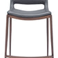 Ace Counter Stool (Set of 2) in Dark Gray & Walnut