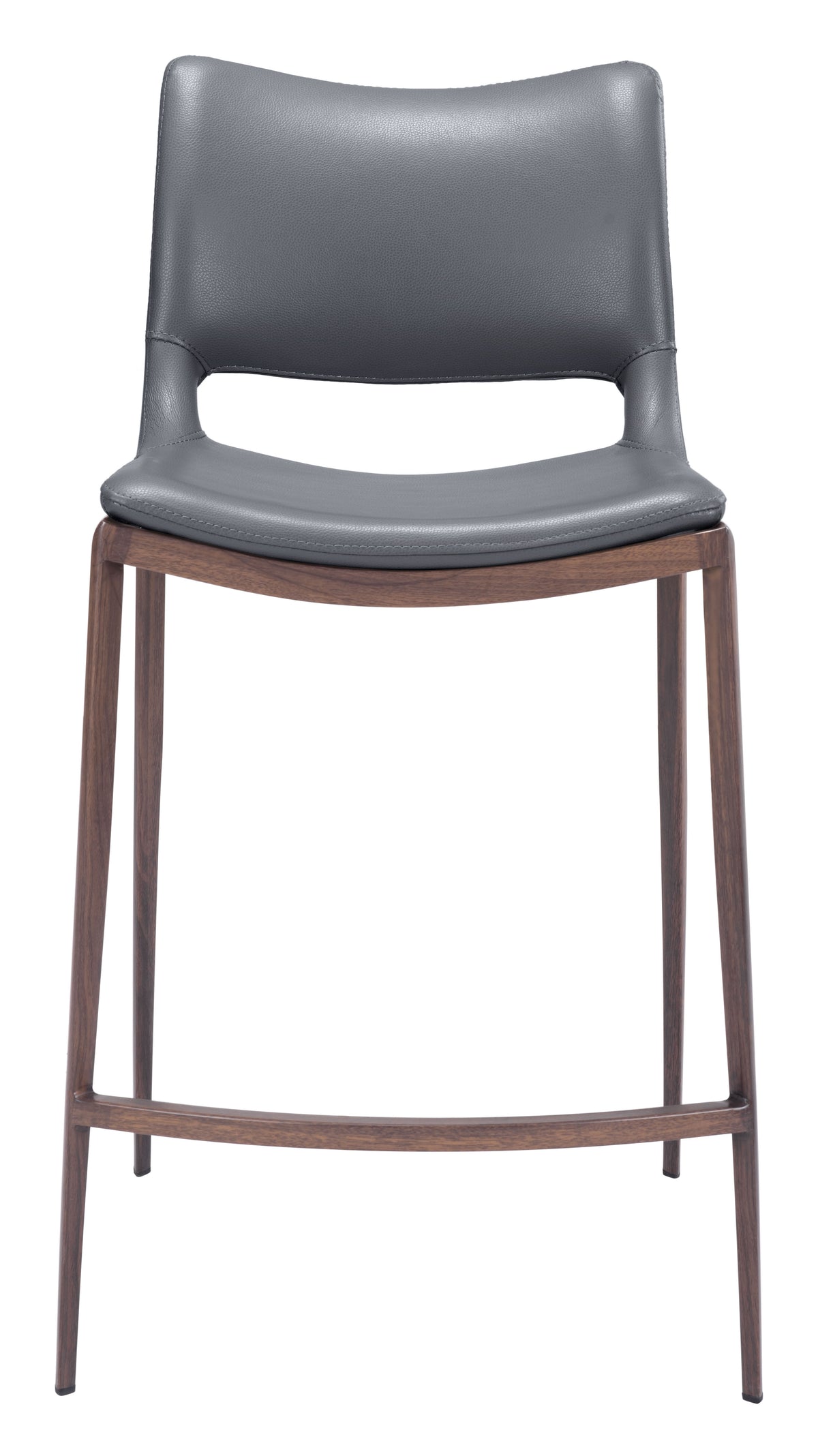 Ace Counter Stool (Set of 2) in Dark Gray & Walnut