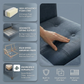Talmadge Velvet Sofa – 92" Classic American Sofa - Leslie Peacock - Fabric (13)