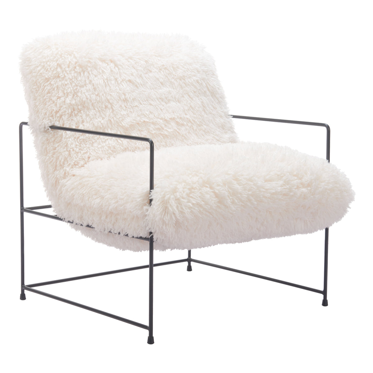Pelut White Accent Chair