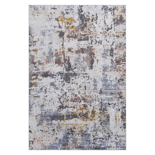 Multicolor abstract area accent rug in modern design, 5x7ft, ideal for enhancing living spaces.