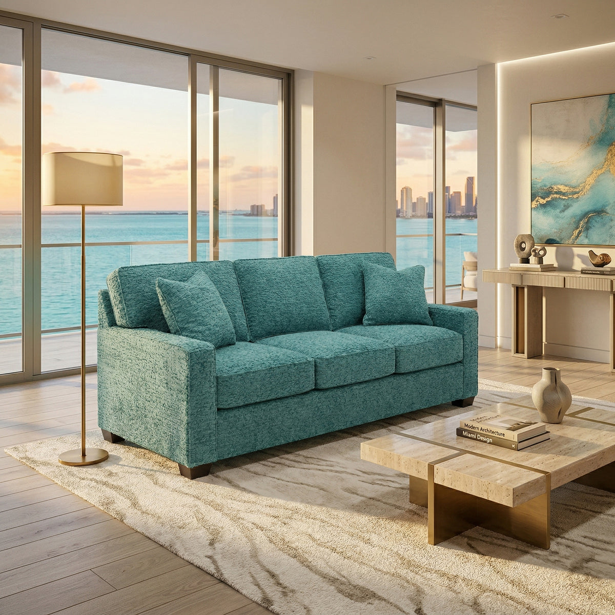 Clifford 2-Arm Sofa – Handcrafted in the USA, Custom Fabric Options - Leslie Peacock - Fabric (2)