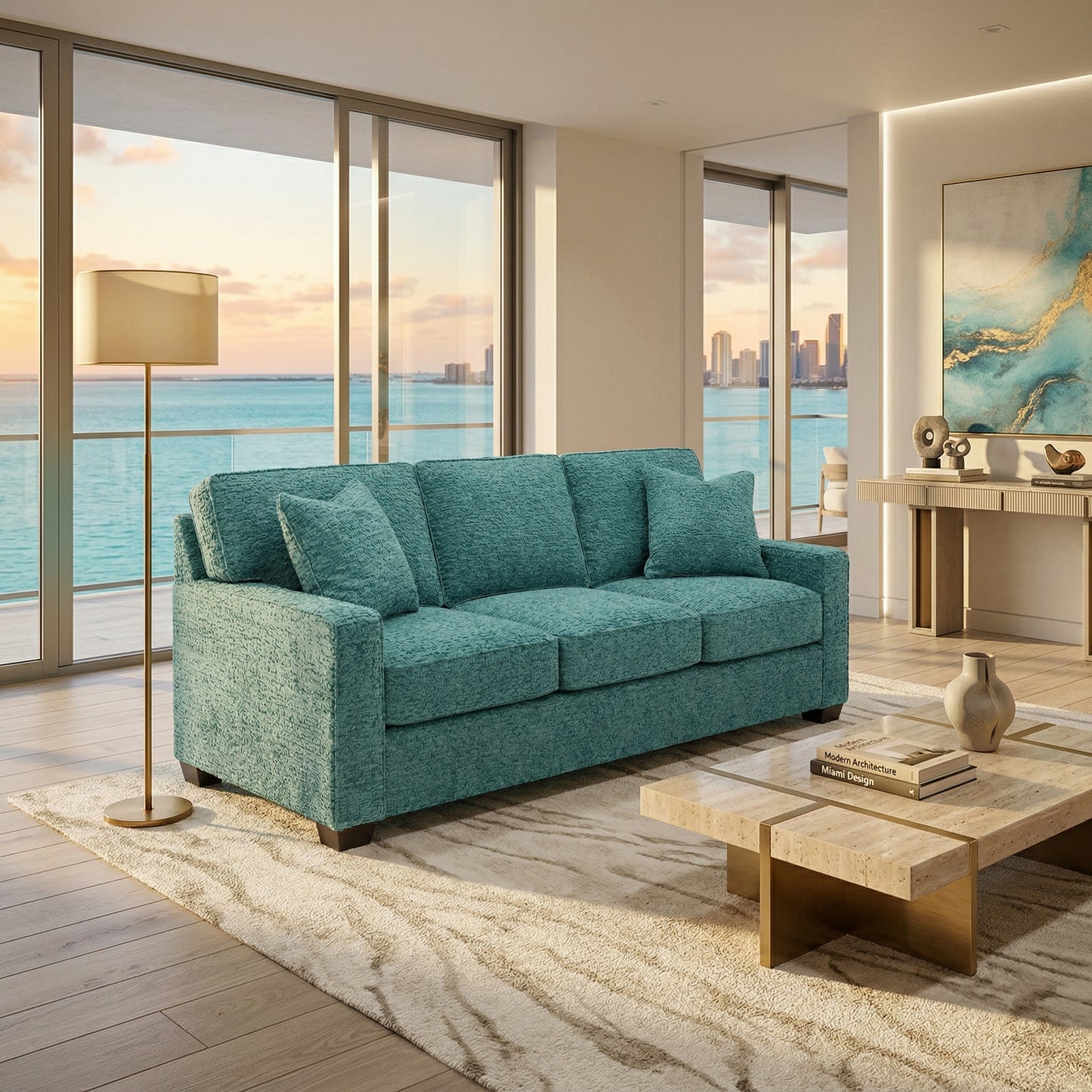 Clifford 2-Arm Sofa – Handcrafted in the USA, Custom Fabric Options - Leslie Peacock - Fabric (2)