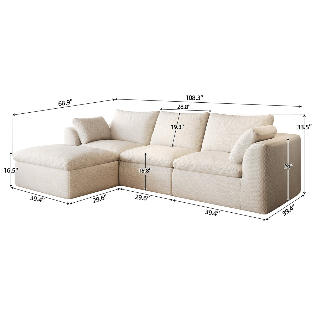 Pelham Cloud Modular Sectional