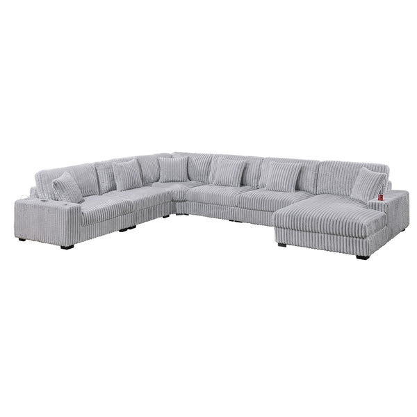Nash Corduroy Modular Sectional Sofa – 165