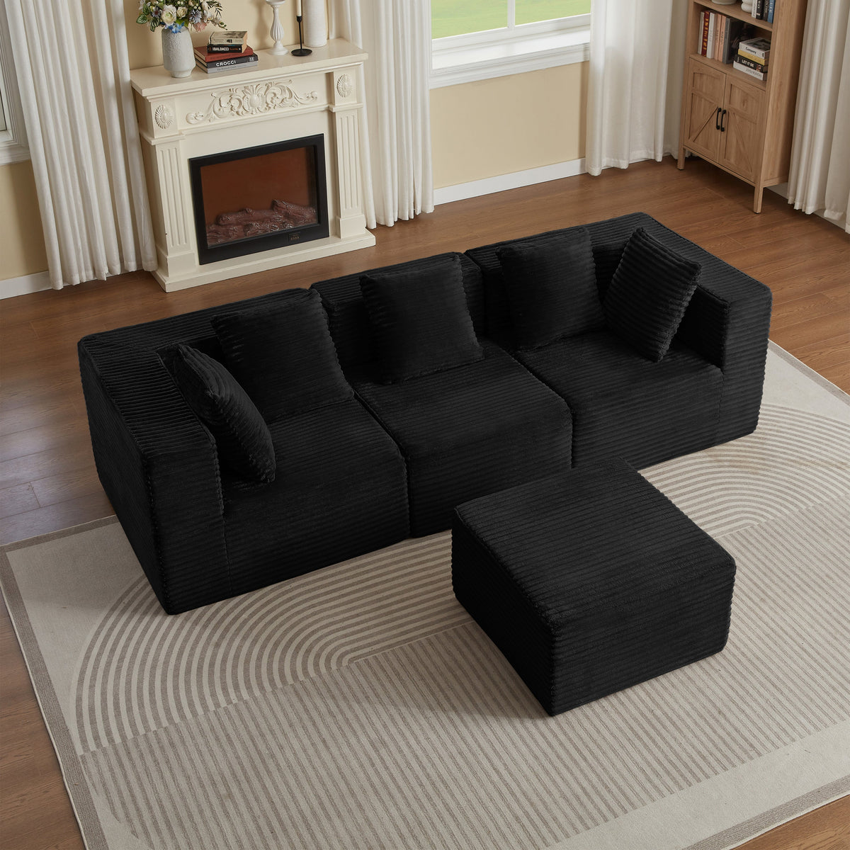 Abernathy 4-Seat Black