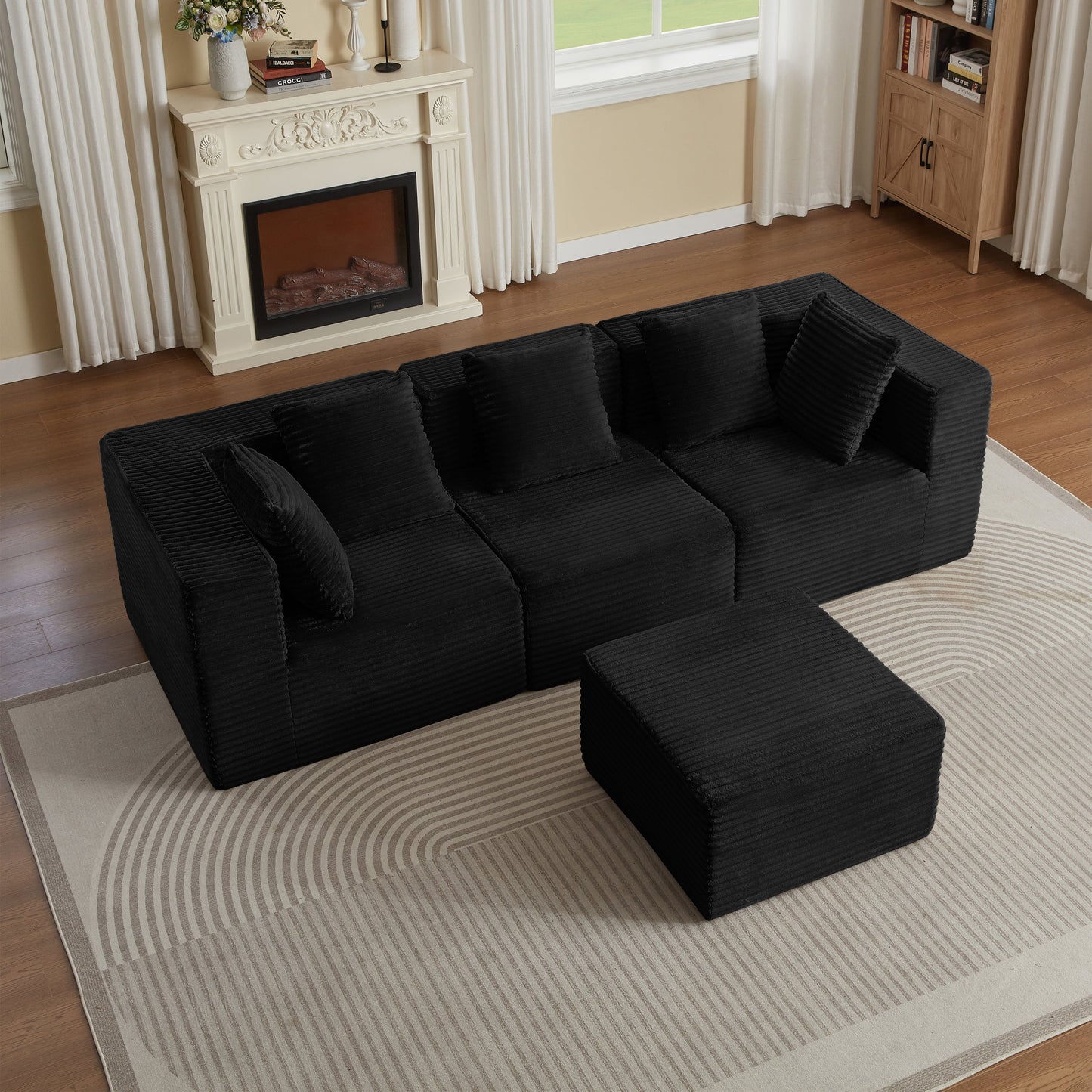 Abernathy 4-Seat Black