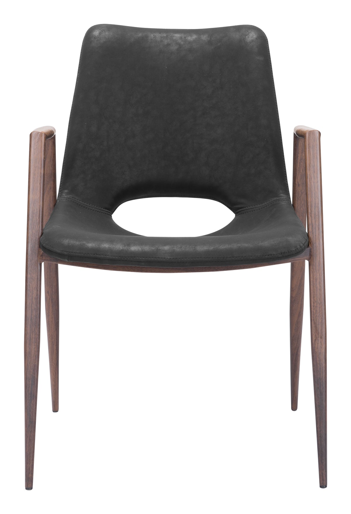 Desi Dining Chair (Set of 2) in Black & Walnut