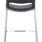 Ace Barstool (Set of 2) in Black & Silver