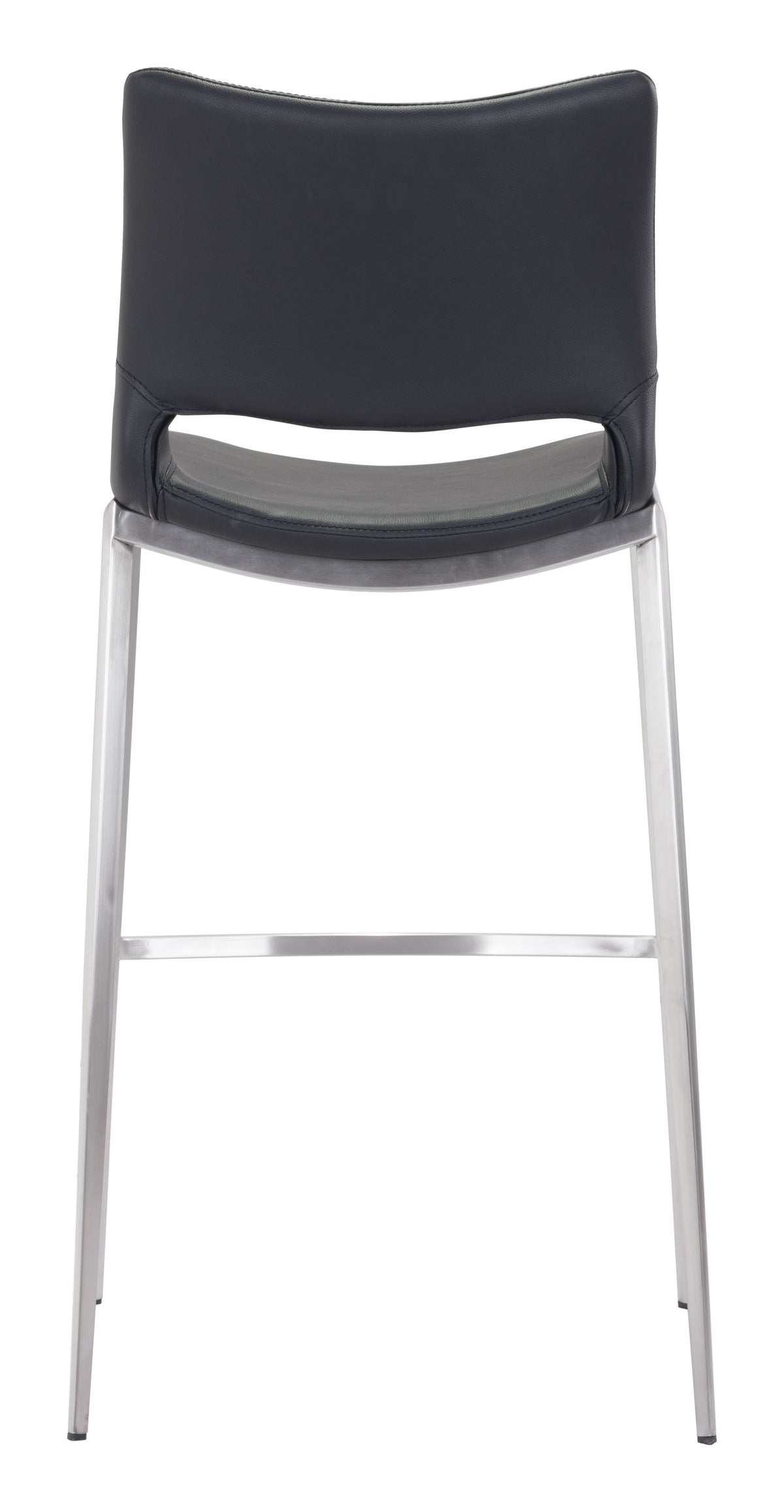 Ace Barstool (Set of 2) in Black & Silver