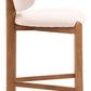 Rosetta Beige & Walnut Counter Stool (Set of 2)