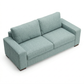 Modena Sofa 92" – Made in USA Square-Arm Sofa (7 Fabrics) - Leslie Robins Egg - Fabric (11)