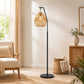 Ferris Rattan Arc Floor Lamp