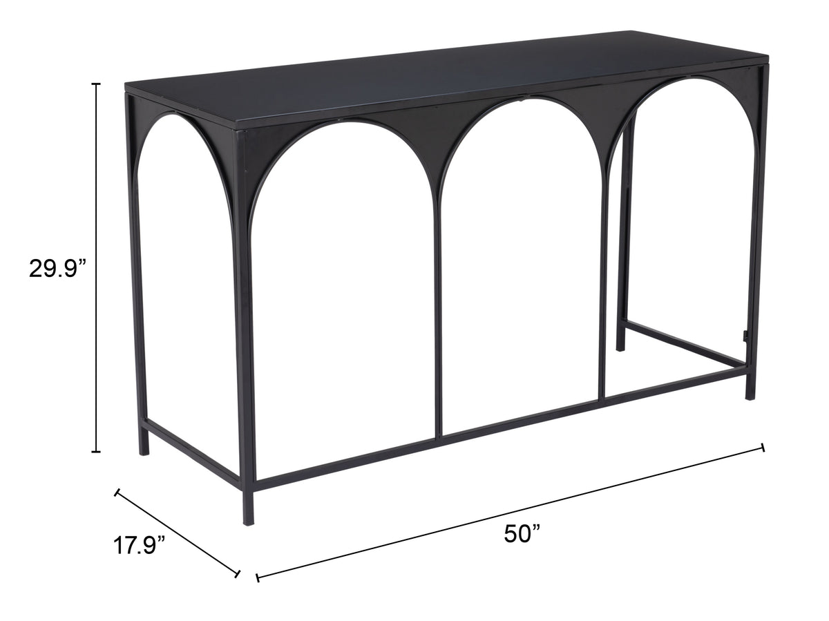 Loriet Black Console Table