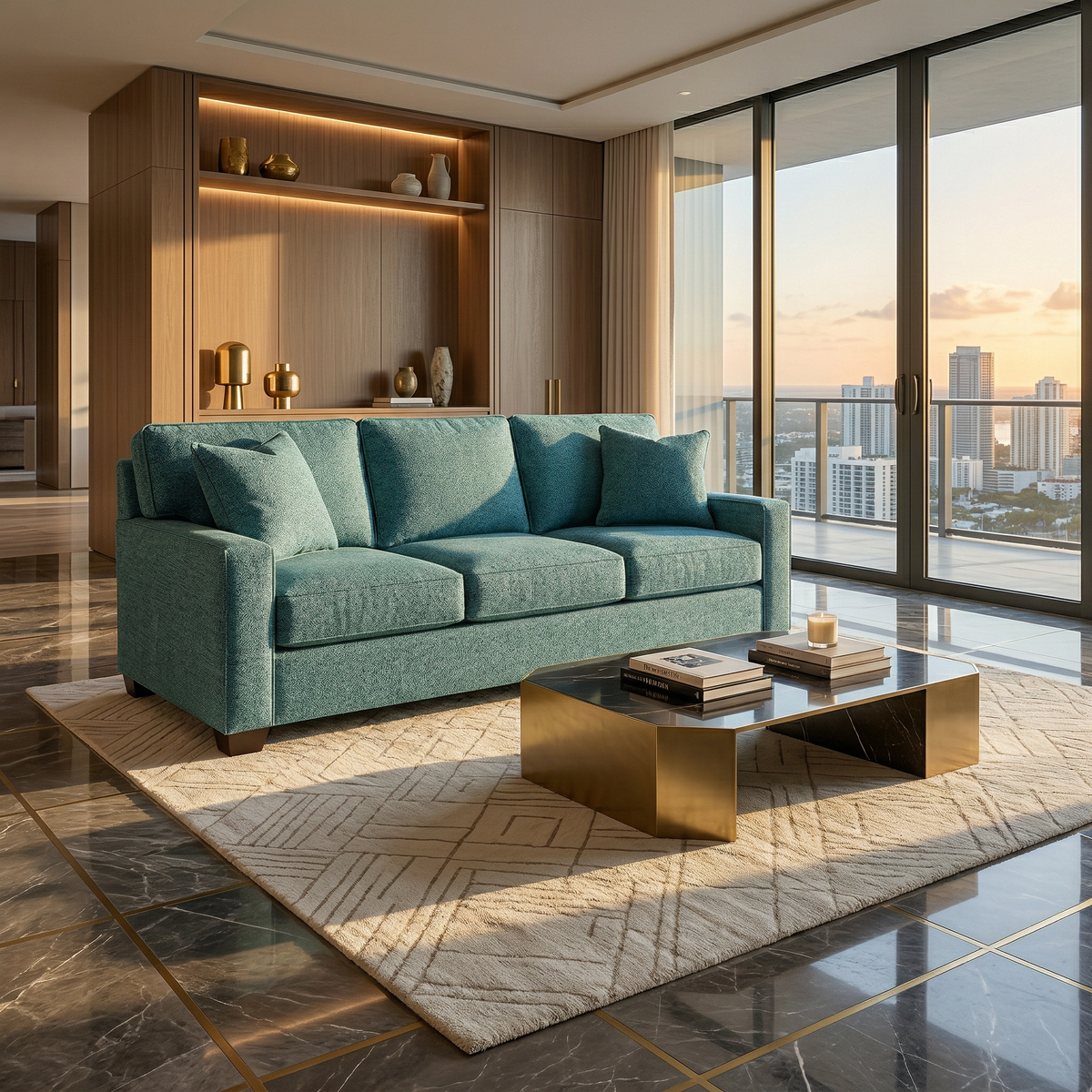 Clifford 2-Arm Sofa – Handcrafted in the USA, Custom Fabric Options - Leslie Peacock - Fabric (1)