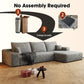 Sullivan grey corduroy cloud modular sectional