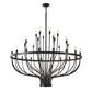 Daxton Black Iron 33-Light Chandelier 47 inch