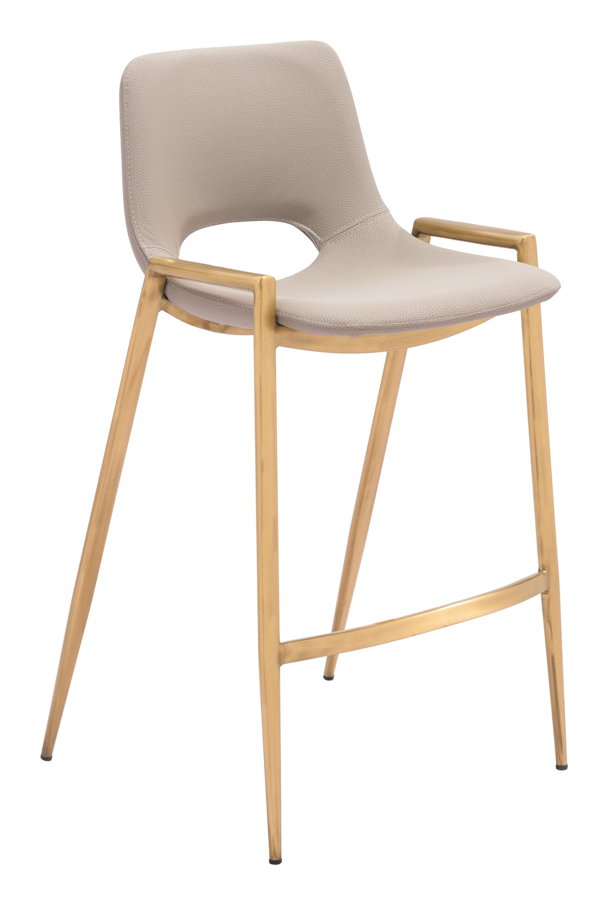 Desi Counter Stool (Set of 2) in Beige & Gold