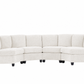 Rosalind Chenille Curved Modular Sectional – 4-Seat Sofa - Beige (12)