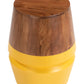 Tornos Side Table in Walnut & Yellow