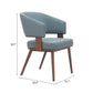 Poise Azure Gray & Walnut Dining Chair