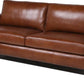 MCM Square Arm Genuine Leather Sofa 80'