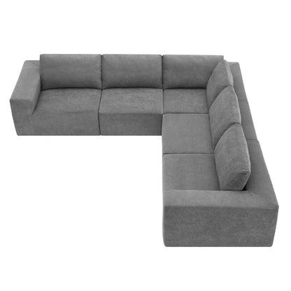 Modern Modular Low Profile Corner Sofa Sectional 116'