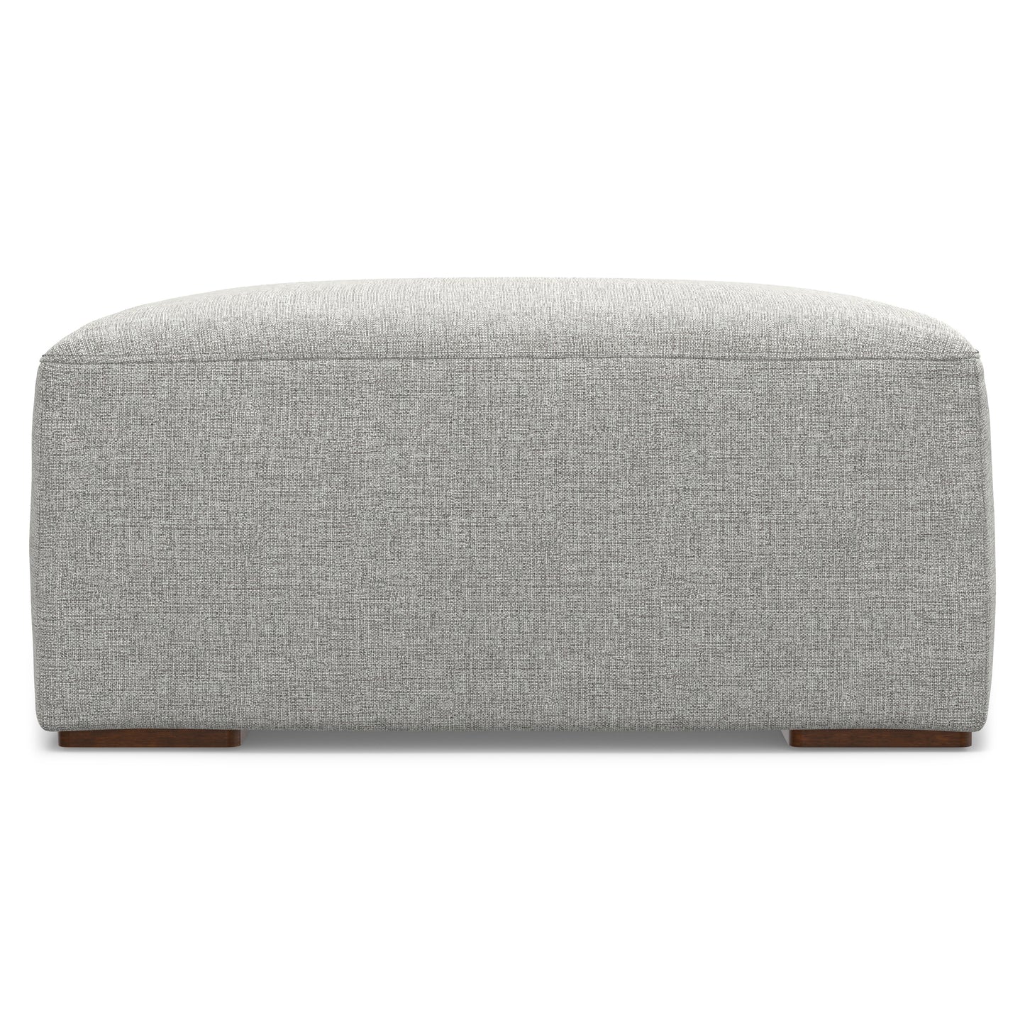 Rex Pale Grey Performance Fabric Ottoman – 32" Boxy Modular Ottoman