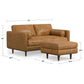 Morrison MCM Leather Sofa Loveseat 72' (2 Colors)