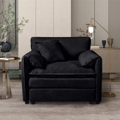 Oversized 41.73" Sofa Chair, Modern Upholstered Armchair with 1 Toss Pillow