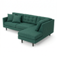 Talmadge Sectional Sofa – 120" L-Shaped, Made in USA - Velvet Antique Kelly Green - Velvet (8)